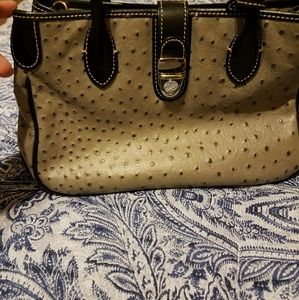 Gray and Black medium Dooney and Bourke tote